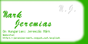 mark jeremias business card